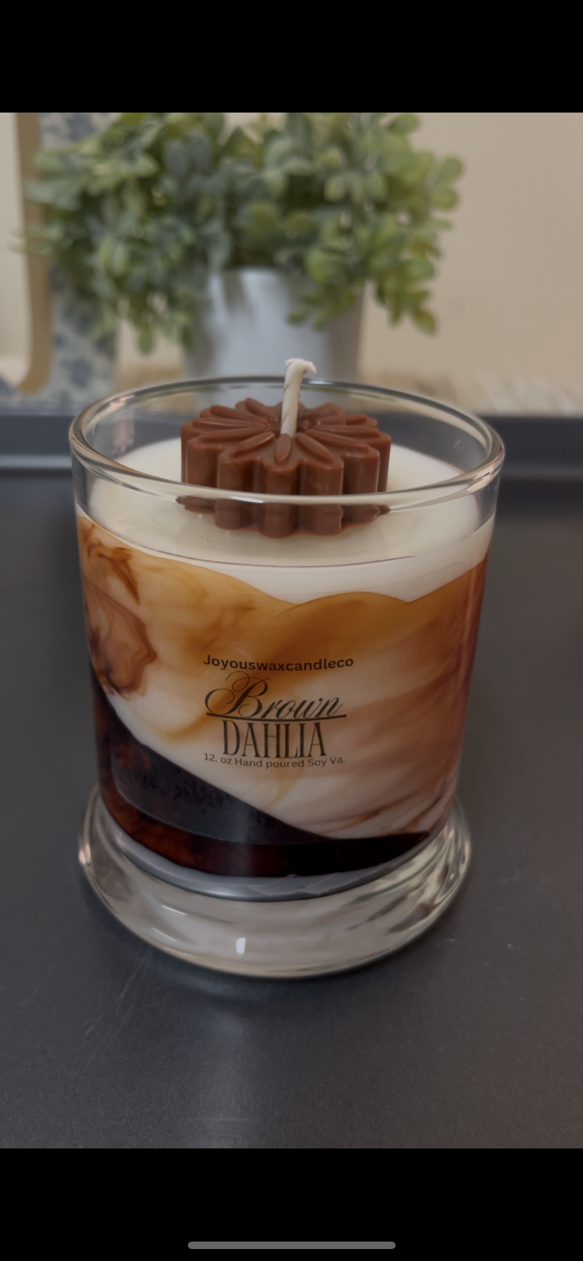 Brown Dahlia Soy Candle