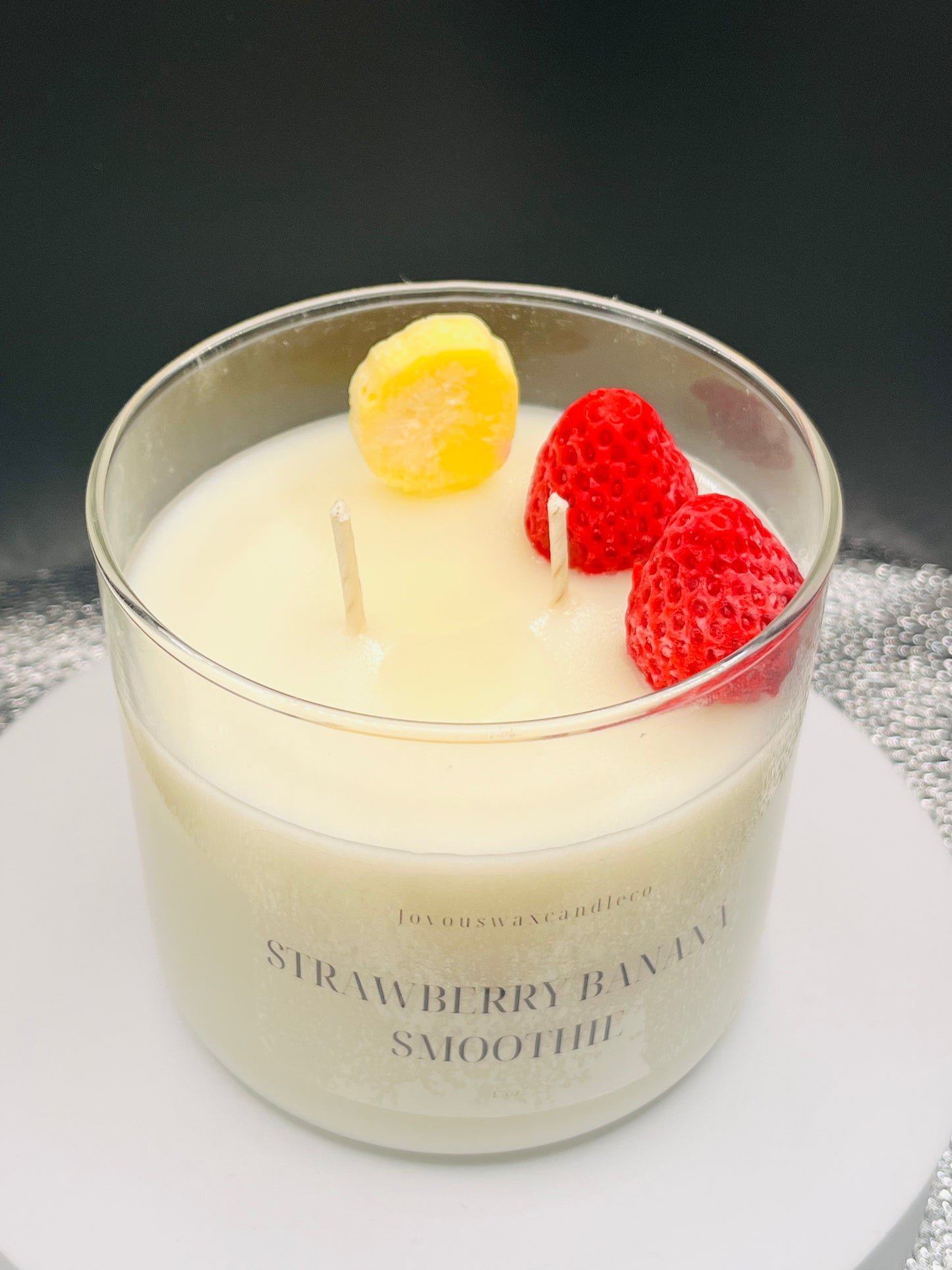 Strawberry Banana Smoothie Soy Candle