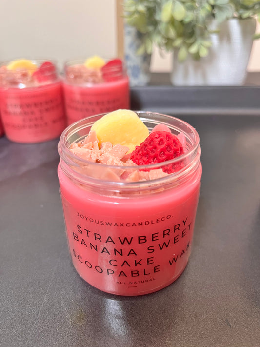 Scoop-able Wax Melts Strawberry Banana Sweet Cake